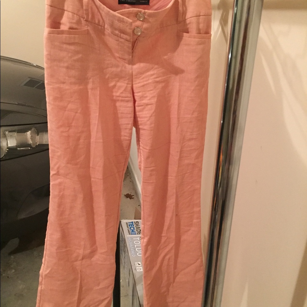 The Limited pink linen pants size 4